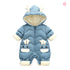 Baby Winter Snowsuit Plus Velvet Thick Baby Boys Jumpsuit 0-3 Years Newborn Romper Girl Clothes Overalls Toddler Coat